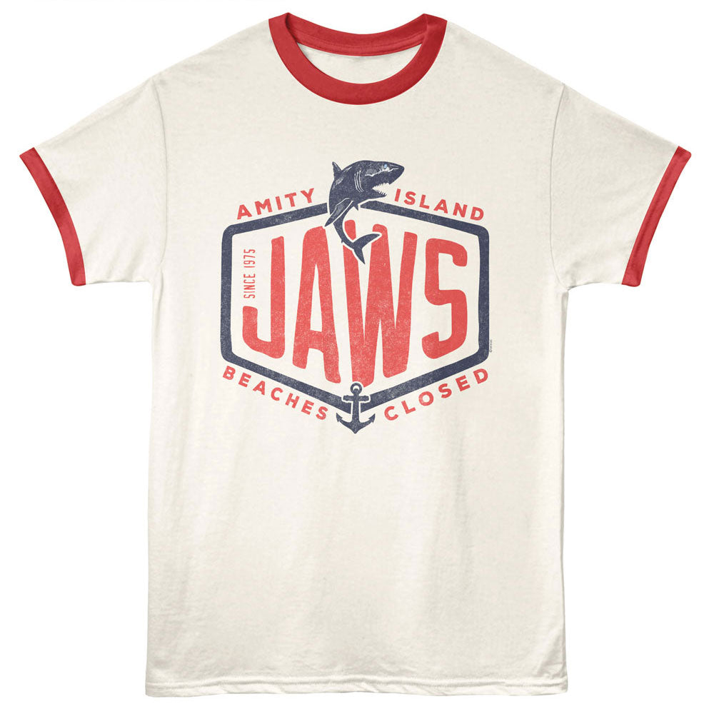 Jaws Text Based Ringer Shirt product image 1